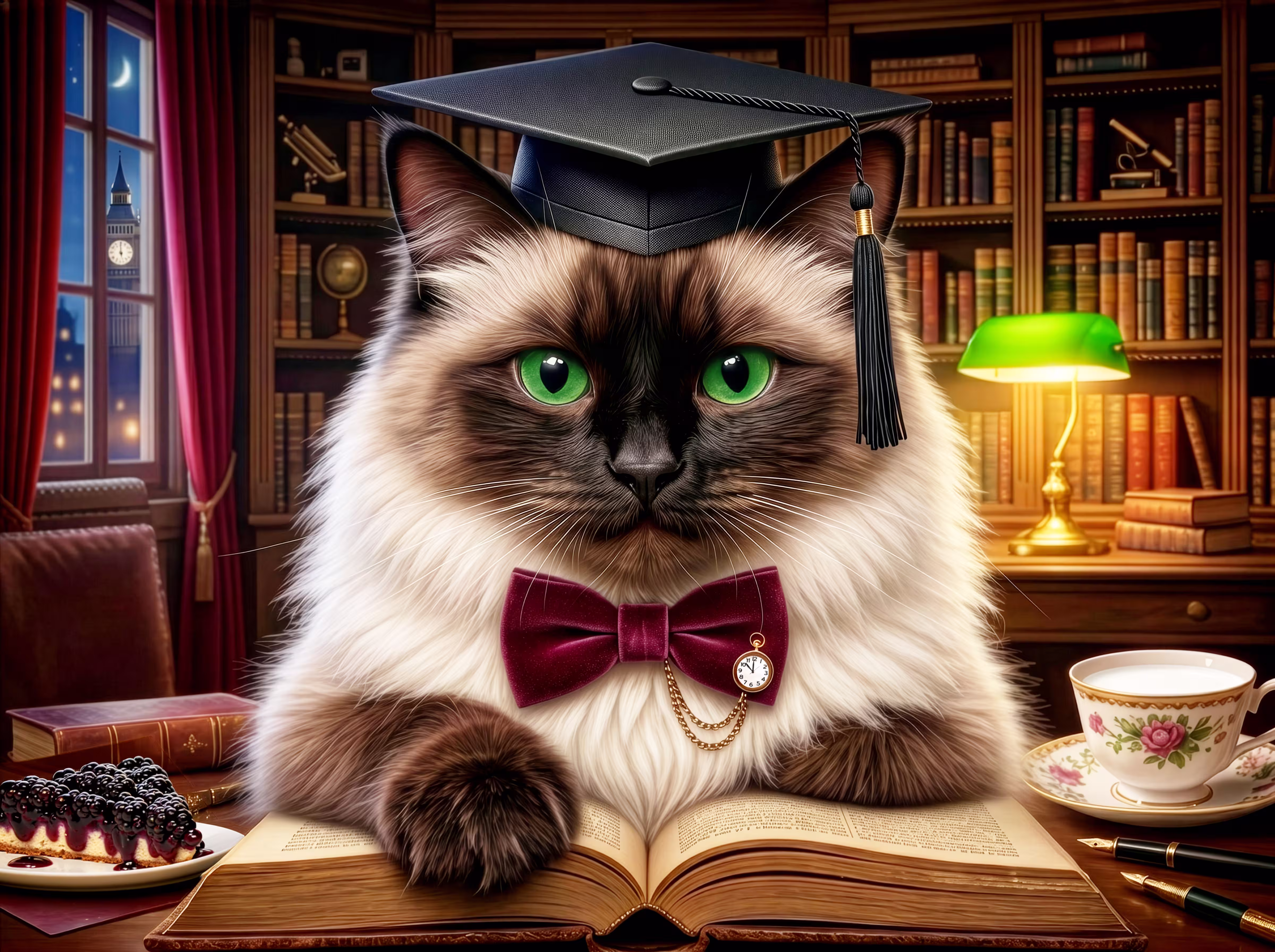 Feline Scholar of Clocktower Hall